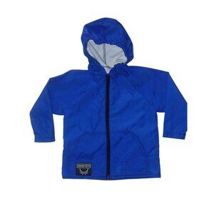 Udder Tech Rain Jacket Toddler S 3/4 Blue Zip Hooded waterproof Outdoor gorpcore